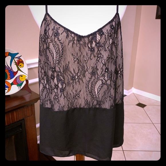 The Loft Spaghetti Strap Lace & Camisole Top - Picture 1 of 7